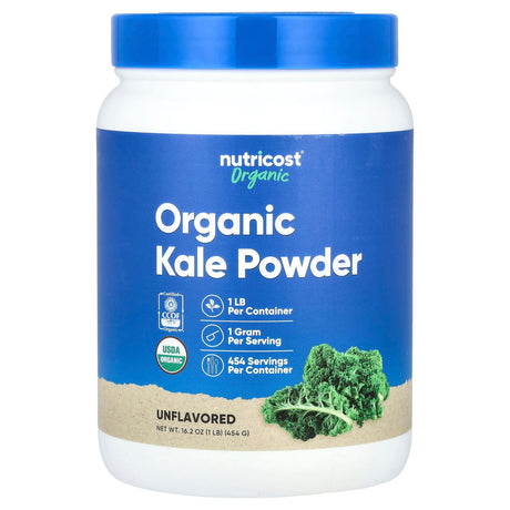 Nutricost, Organic Kale Powder, Unflavored, 16.2 oz (454 g) - Supply Center USA