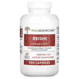 Real Mushrooms, Reishi, Mushroom Extract Powder, 200 Capsules - Supply Center USA