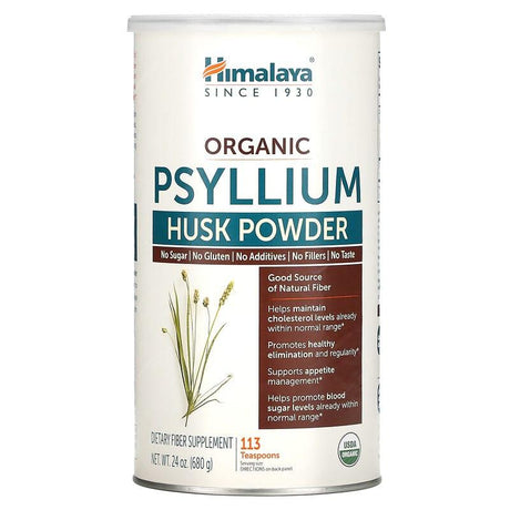 Himalaya, Organic Psyllium Husk Powder, 24 oz (680 g) - Supply Center USA