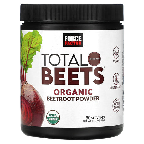 Force Factor, Total Beets, Organic Beetroot Powder, 15.9 oz (450 g) - Supply Center USA