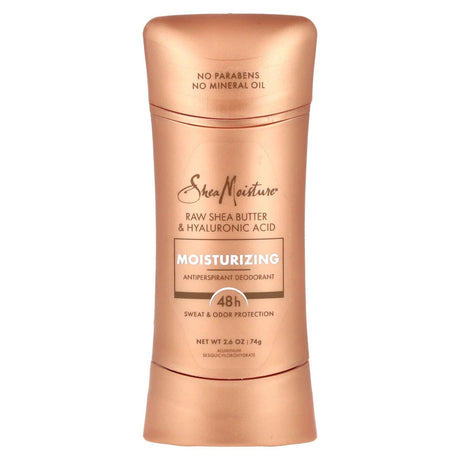 SheaMoisture, Antiperspirant Deodorant, Moisturizing, Raw Shea Butter & Hyaluronic Acid , 2.6 oz (74 g) - Supply Center USA