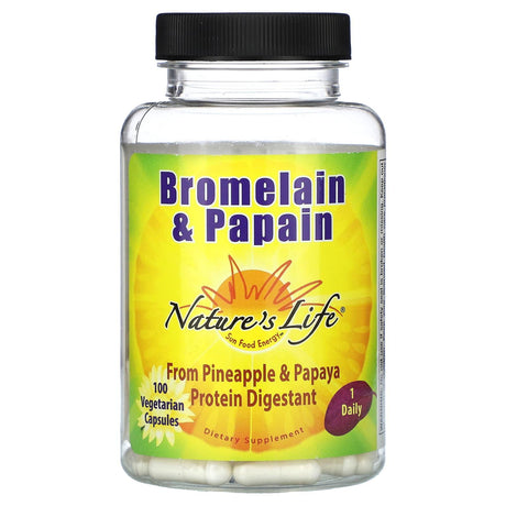 Nature's Life, Bromelain & Papain, 100 Vegetarian Capsules - Supply Center USA