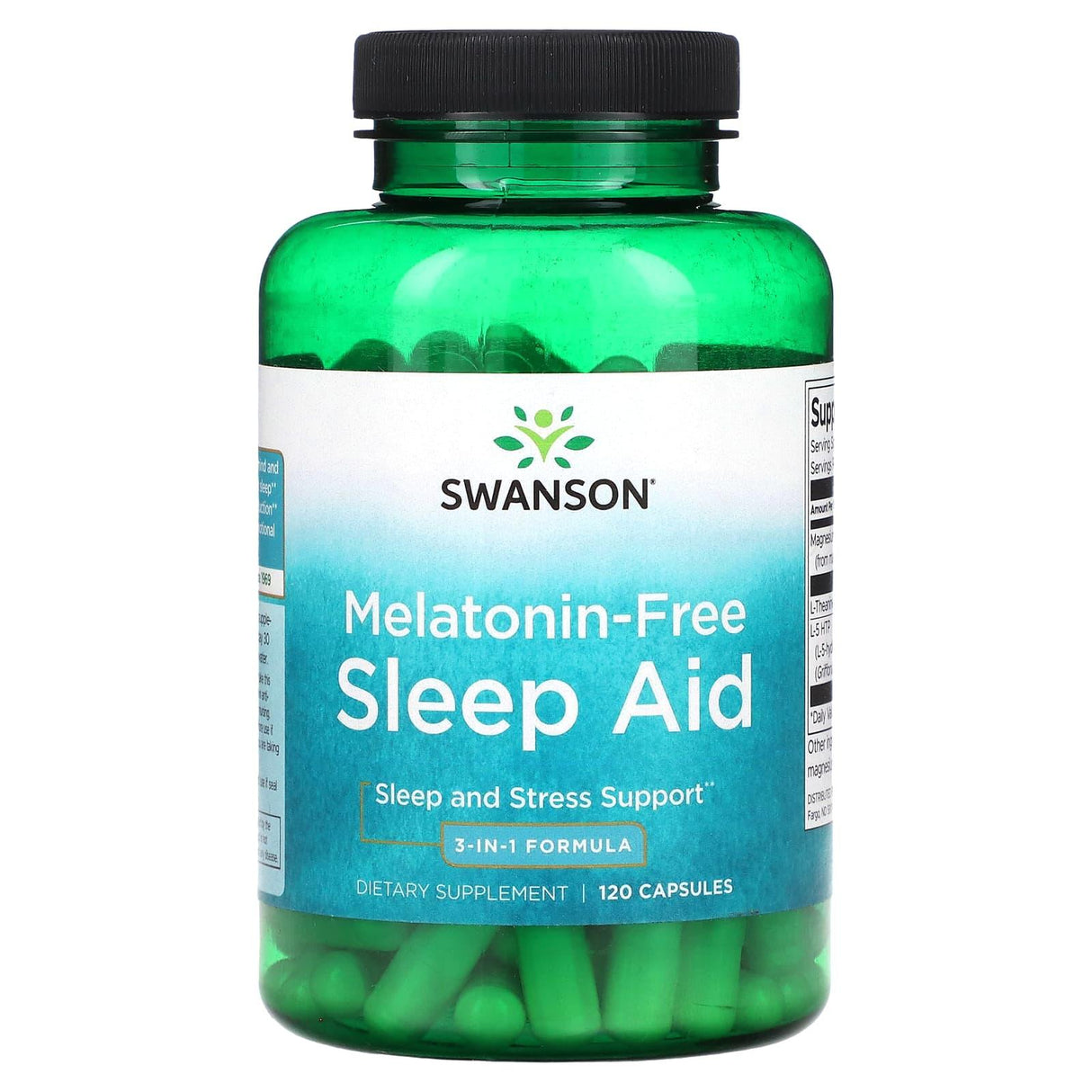 Swanson, Melatonin-Free Sleep Aid, 3-In-1 Formula , 120 Capsules - Supply Center USA