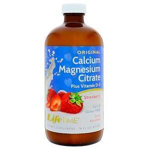 LifeTime Vitamins, Calcium Magnesium Citrate, Strawberry, 16 fl oz (473 ml) - Supply Center USA