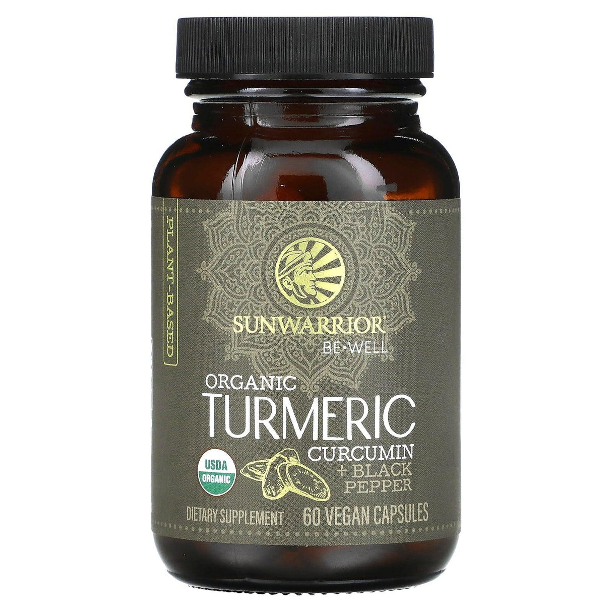 Sunwarrior, Organic Turmeric Curcumin + Black Pepper, 60 Vegan Capsules - Supply Center USA