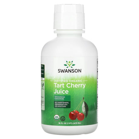 Swanson, Certified Organic Tart Cherry Juice Concentrate, Unsweetened, 16 fl oz (473 ml) - Supply Center USA