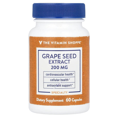 The Vitamin Shoppe, Grape Seed Extract, 200 mg, 60 Capsules - Supply Center USA