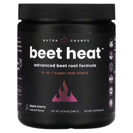 NutraChamps, Beet Heat, Black Cherry, 8.74 oz (248 g) - Supply Center USA