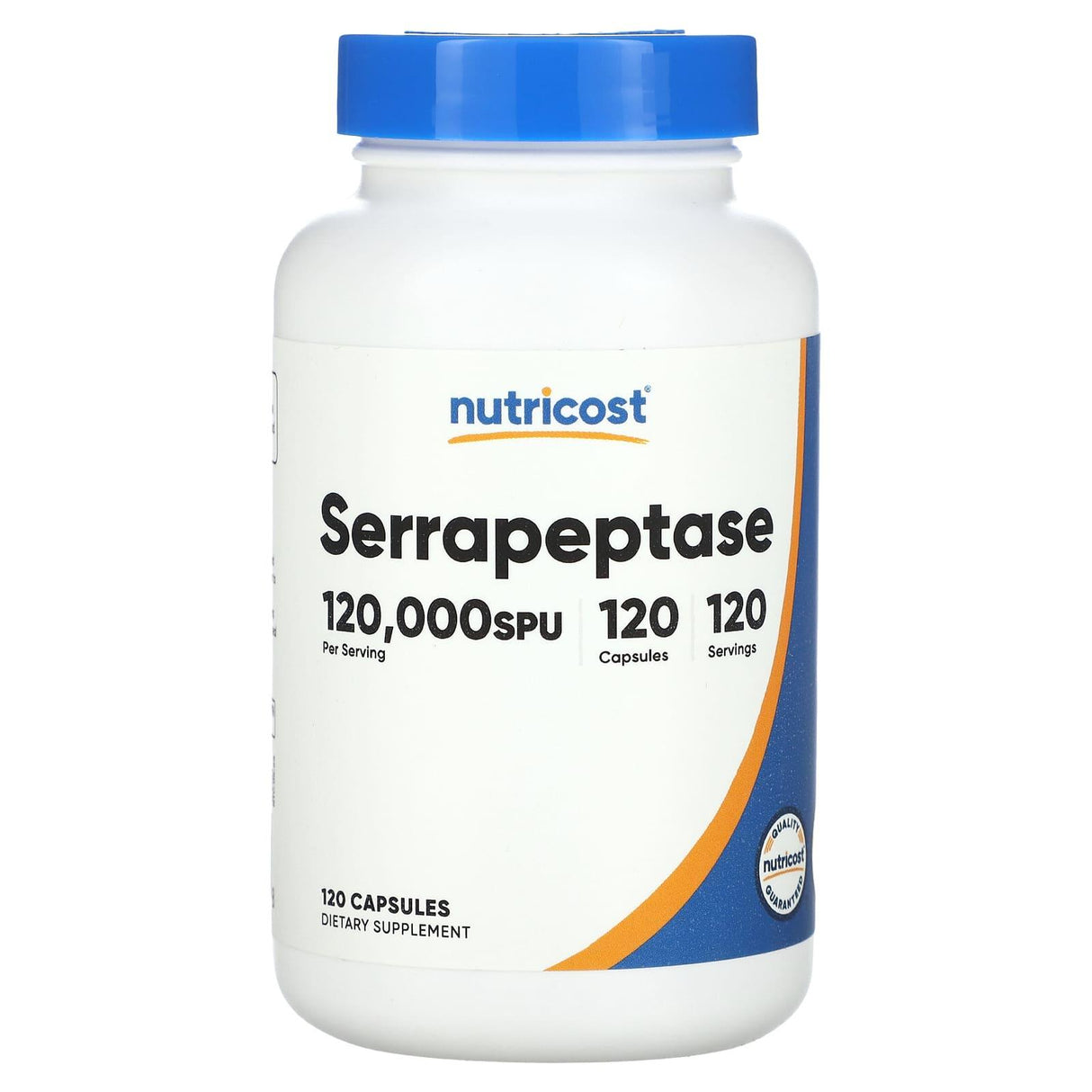 Nutricost, Serrapeptase, 120,000 SPU, 120 Capsules - Supply Center USA