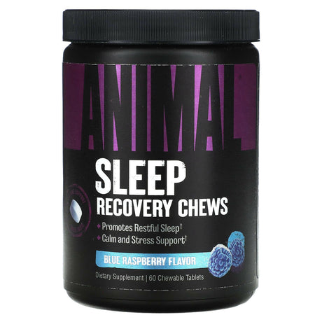 Animal, Sleep Recovery Chews, Blue Raspberry, 60 Chewable Tablets - Supply Center USA