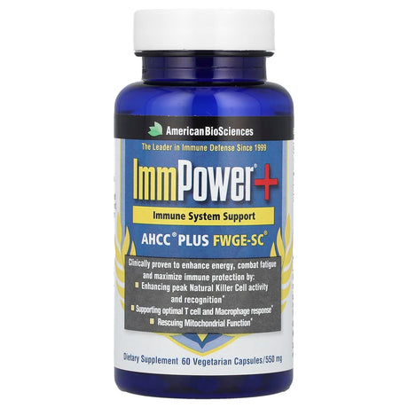 American Biosciences, ImmPower®+, AHCC® Plus FWGE-SC®, 60 Vegetarian Capsules - Supply Center USA