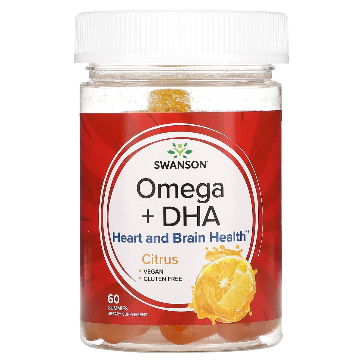 Swanson, Omega + DHA, Citrus, 60 Gummies - Supply Center USA