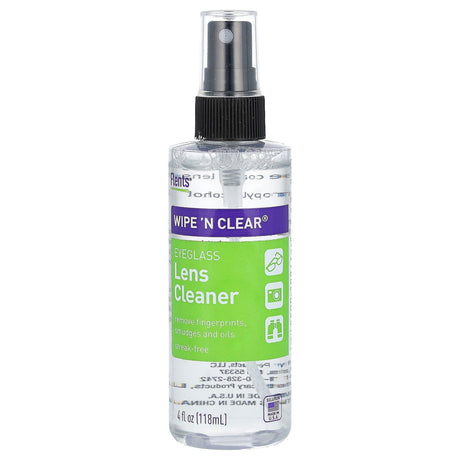 Flents, Wipe 'N Clear, Eyeglass Lens Cleaner , 4 fl oz (118 ml) - Supply Center USA