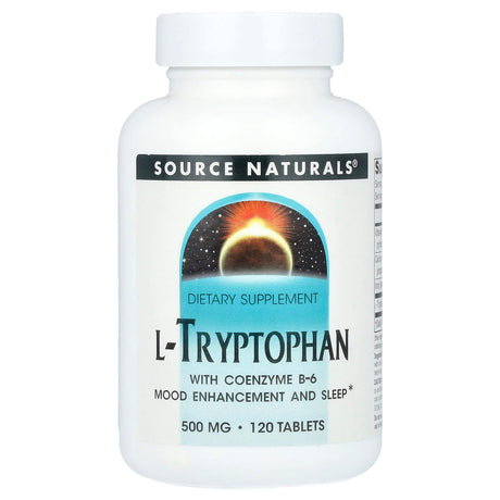 Source Naturals, L-Tryptophan With Coenzyme B-6, 120 Tablets - Supply Center USA