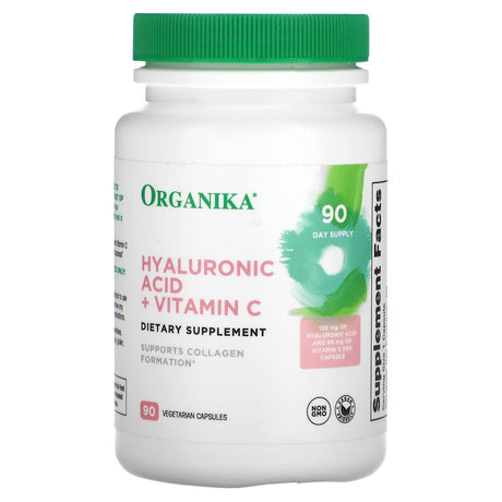 Organika, Hyaluronic Acid + Vitamin C, 90 Vegetarian Capsules - Supply Center USA