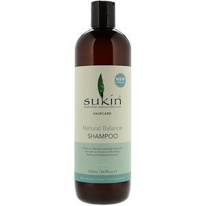 Sukin, Natural Balance Shampoo, Normal Hair, 16.9 fl oz (500 ml) - HealthCentralUSA