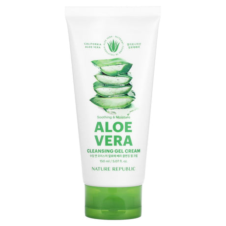 Nature Republic, Aloe Vera Cleansing Gel Cream, 5.07 fl oz (150 ml) - Supply Center USA