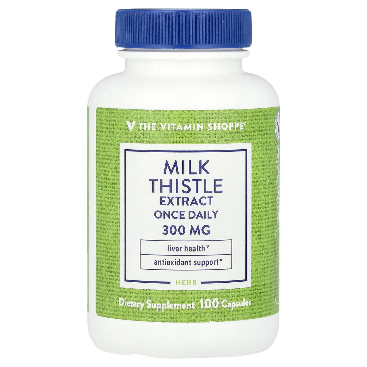 The Vitamin Shoppe, Milk Thistle Extract, Once Daily, 300 mg, 100 Capsules - Supply Center USA