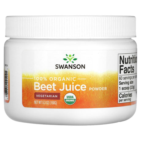 Swanson, 100% Organic Beet Juice Powder, 5.3 oz (150 g) - Supply Center USA