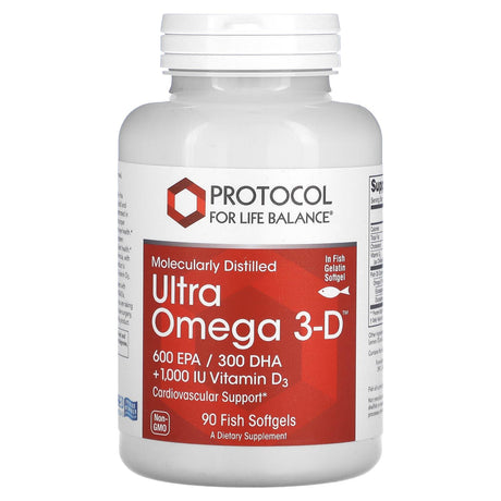 Protocol for Life Balance, Ultra Omega 3-D , 90 Fish Softgels - Supply Center USA