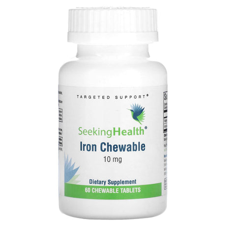 Seeking Health, Iron Chewable, 10 mg, 60 Chewable Tablets - Supply Center USA