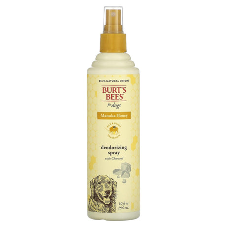 Burt's Bees, Deodorizing Spray For Dogs With Charcoal, Manuka Honey, 10 fl oz (296 ml) - Supply Center USA