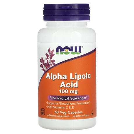 NOW Foods, Alpha Lipoic Acid, 100 mg, 60 Veg Capsules - Supply Center USA