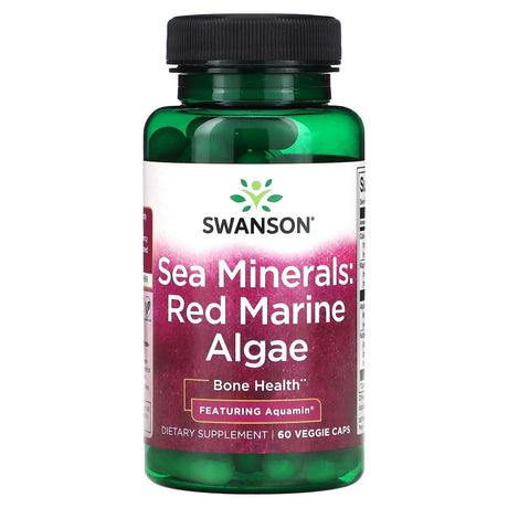 Swanson, Sea Minerals: Red Marine Algae, 60 Veggie Caps - Supply Center USA