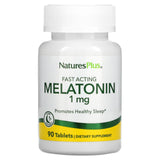 NaturesPlus, Fast Acting Melatonin, 1 mg, 90 Tablets - Supply Center USA