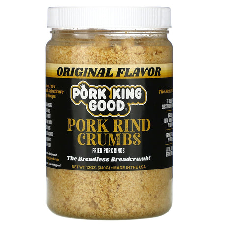 Pork King Good, Pork Rind Crumbs, Original, 12 oz (340 g) - Supply Center USA