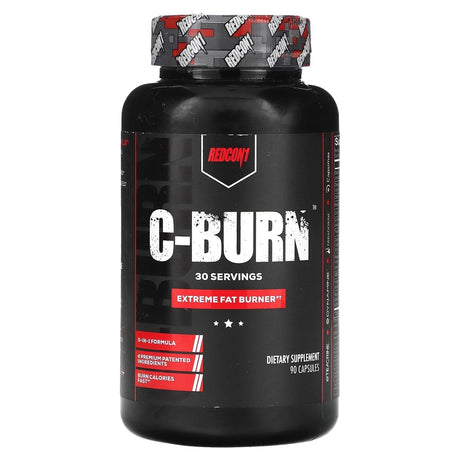 Redcon1, C-Burn, Extreme Fat Burner, 90 Capsules - Supply Center USA