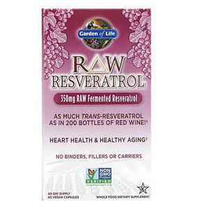 Garden of Life, RAW Resveratrol, 350 mg, 60 Vegan Capsules - Supply Center USA