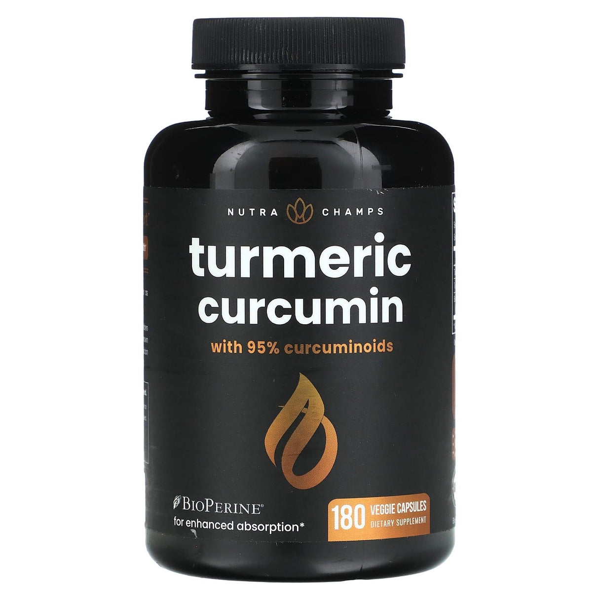 NutraChamps, Turmeric Curcumin, 180 Veggie Capsules - Supply Center USA