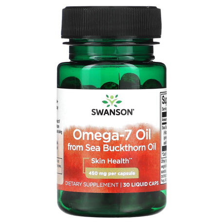 Swanson, Omega-7 Oil from Sea Buckthorn Oil, 450 mg , 30 Liquid Caps - Supply Center USA