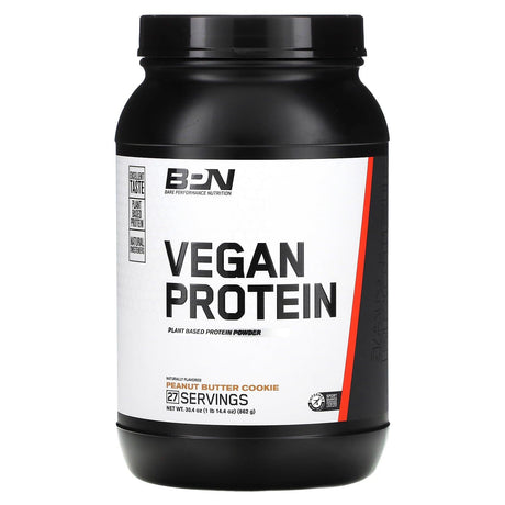 Bare Performance Nutrition, Vegan Protein, Peanut Butter Cookie, 1 lb (862 g) - Supply Center USA