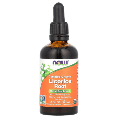 NOW Foods, Certified Organic Licorice Root, 2 fl oz (59 ml) - Supply Center USA