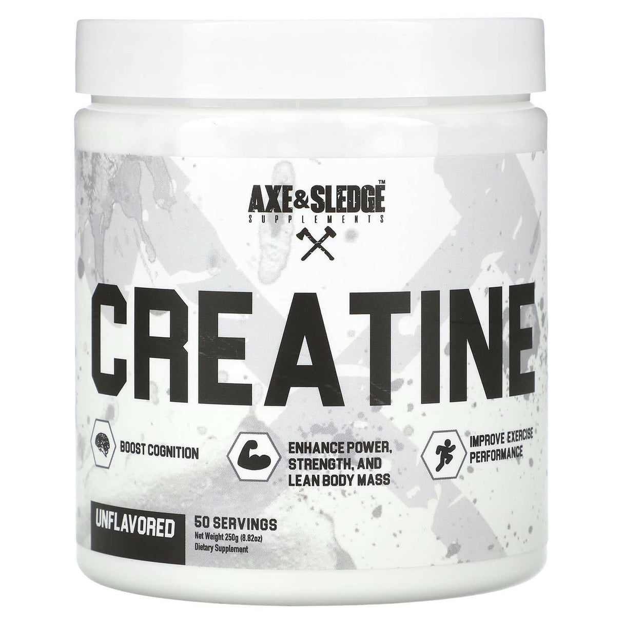 Axe & Sledge Supplements, Basics, Creatine, Unflavored, 8.82 oz (250 g) - Supply Center USA