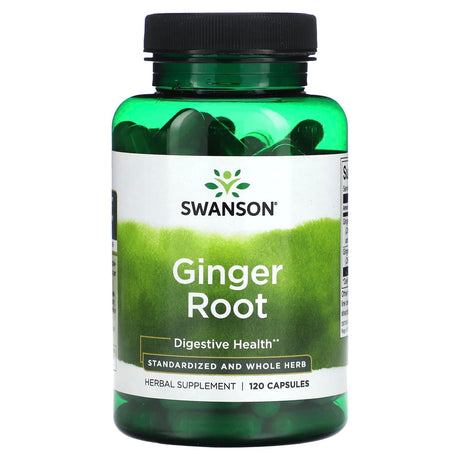 Swanson, Ginger Root, Standardized and Whole Herb, 120 Capsules - Supply Center USA