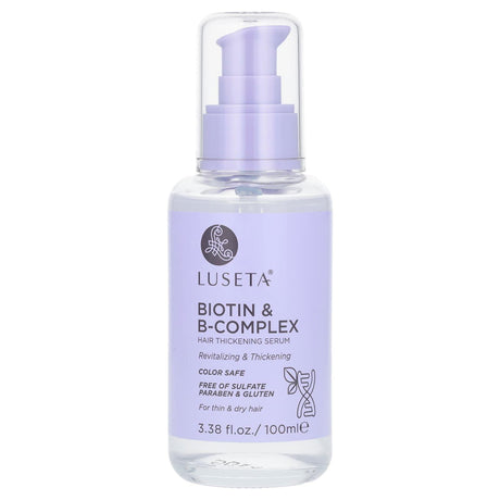 Luseta Beauty, Biotin & B-Complex, Hair Thickening Serum, For Thin & Dry Hair, 3.38 fl oz (100 ml) - Supply Center USA