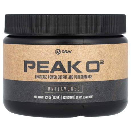 Raw Sport Supplement Company LLC, Peak O2, Unflavored, 2.2 oz (62.25 g) - Supply Center USA