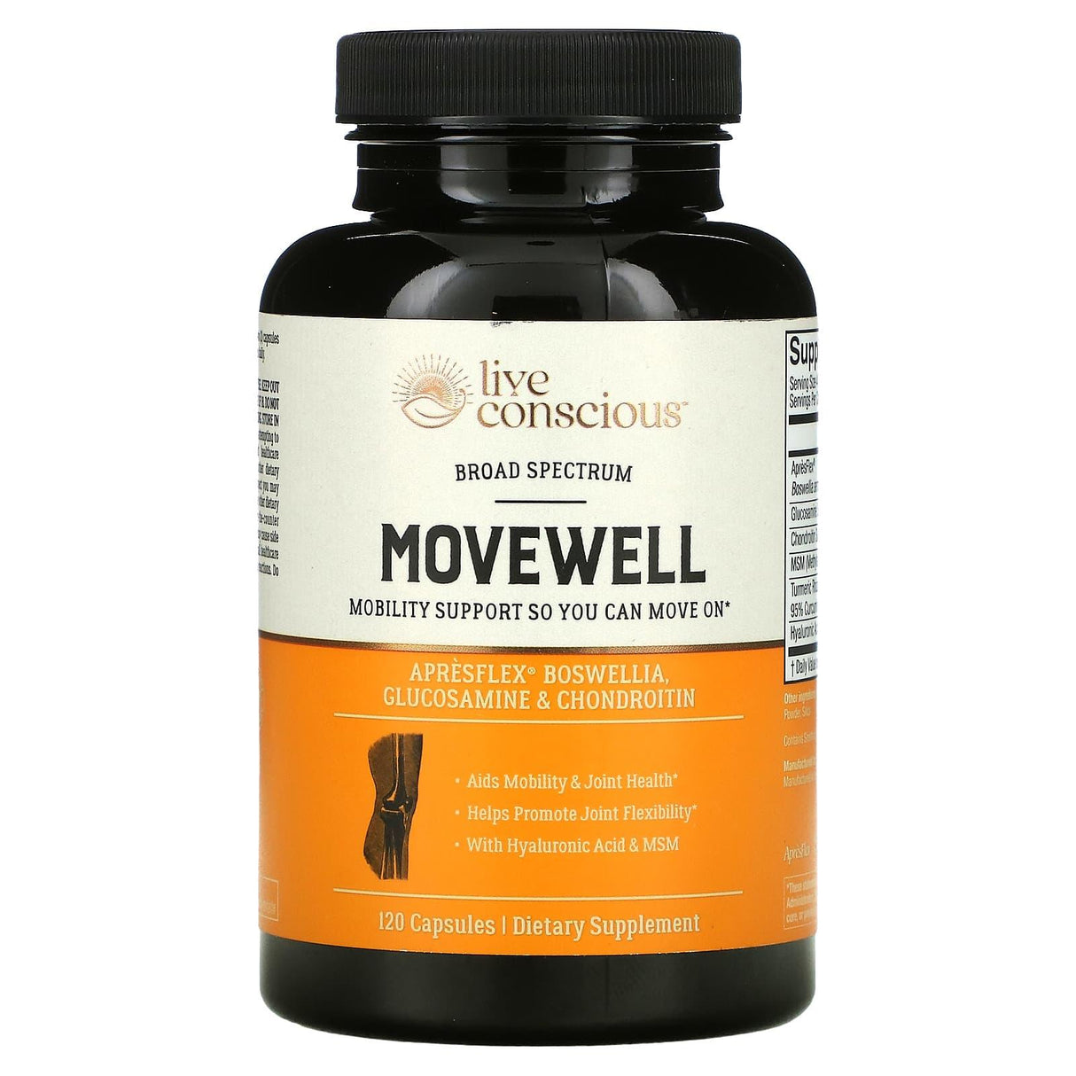 Live Conscious, MoveWell, 120 Capsules - Supply Center USA