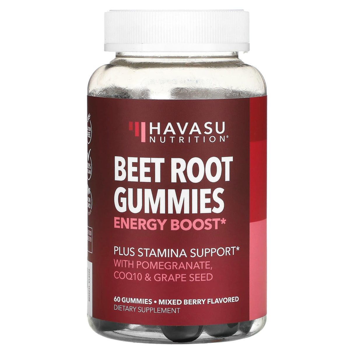 Havasu Nutrition, Beet Root Gummies, Mixed Berry, 60 Gummies - Supply Center USA