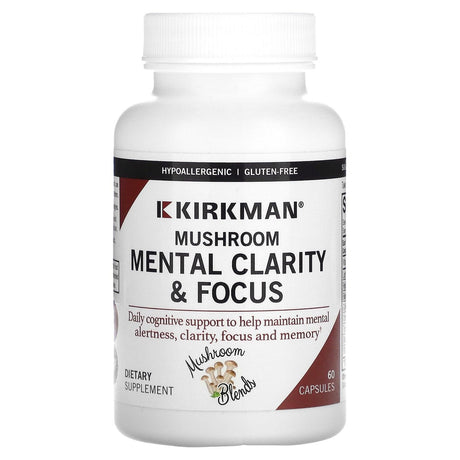 Kirkman Labs, Mushroom, Mental Clarity & Focus, 60 Capsules - Supply Center USA