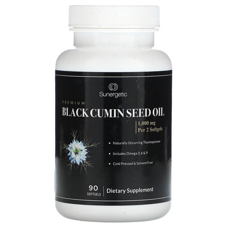 Sunergetic, Premium Black Cumin Seed Oil, 500 mg , 90 Softgels - Supply Center USA