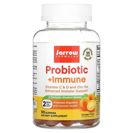 Jarrow Formulas, Probiotic + Immune, Orange, 2 Billion, 90 Gummies - Supply Center USA