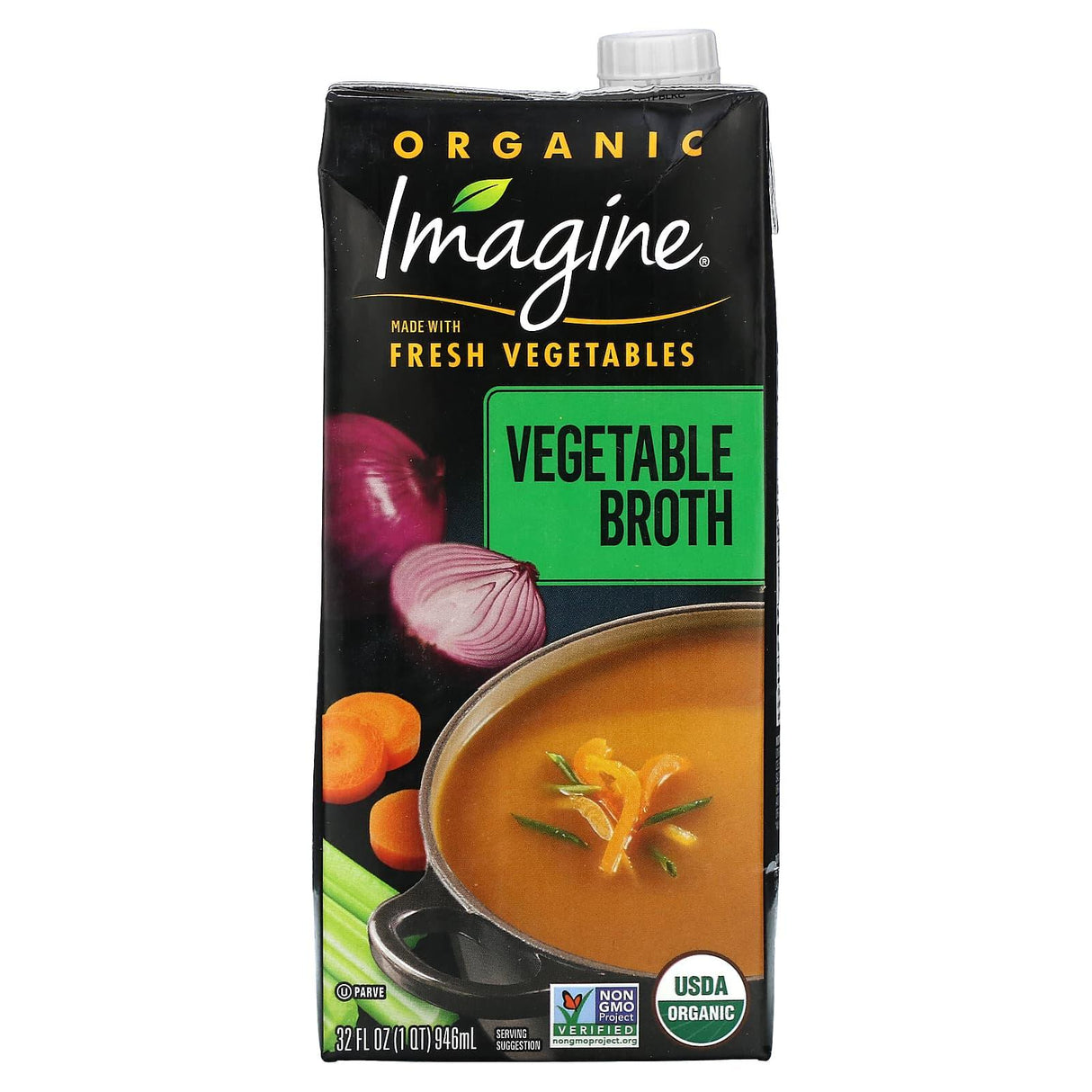 Imagine Soups, Organic Vegetable Broth, 32 fl oz (946 ml) - Supply Center USA