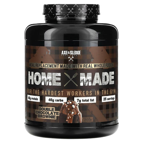 Axe & Sledge Supplements, Home Made, Meal Replacement, Double Chocolate Brownie, 104.05 oz (2,950 g) - Supply Center USA