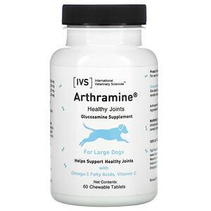 International Veterinary Sciences, Arthramine, Glucosamine Supplement, For Large Dogs, 60 Chewable Tablets - Supply Center USA