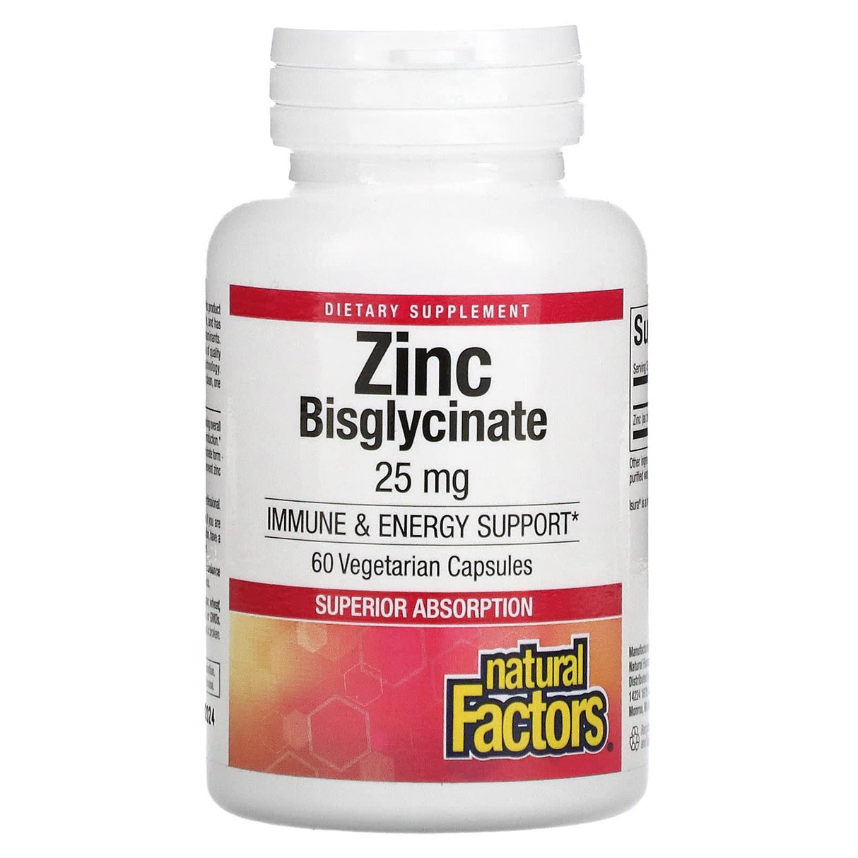 Natural Factors, Zinc Bisglycinate, 50 mg, 60 Vegetarian Capsules - Supply Center USA