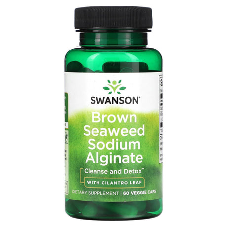 Swanson, Brown Seaweed Sodium Alginate with Cilantro Leaf, 60 Veggie Caps - Supply Center USA